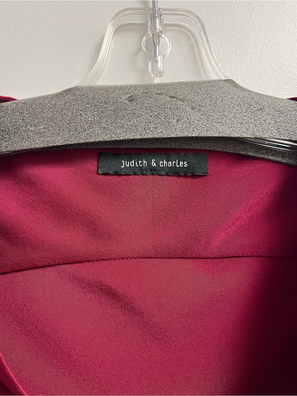 Judith & Charles Raspberry Silk Top - Picture 2 of 5